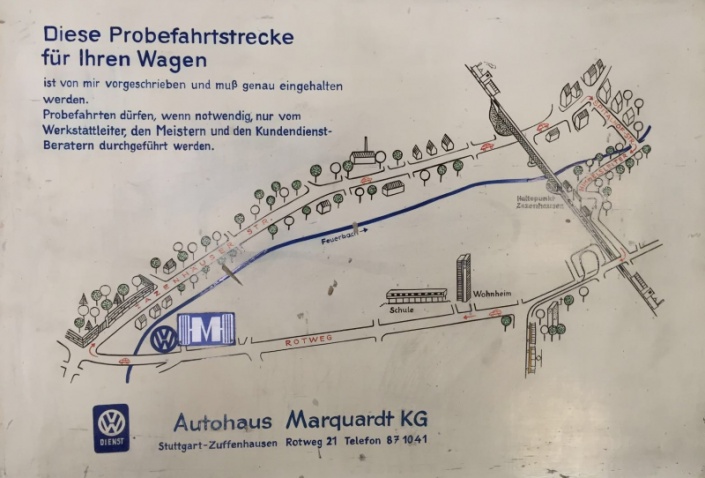 Das Bild zeigt die frühere Probefahrtstrecke Das Bild zeigt die frühere Probefahrtstrecke